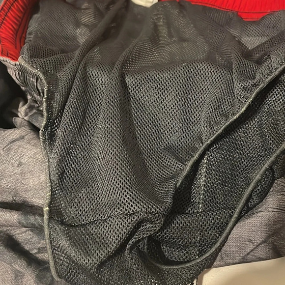 Speedo Swim Shorts xl Trunks Hawaiian Gray Red accents Great Condition mens - Picture 6 of 11